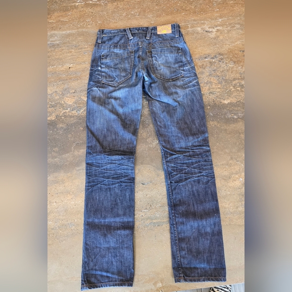 Coyote Jeans Mens 30x34 straight fit honey comb salvage Japanese denim indigo - Picture 4 of 9